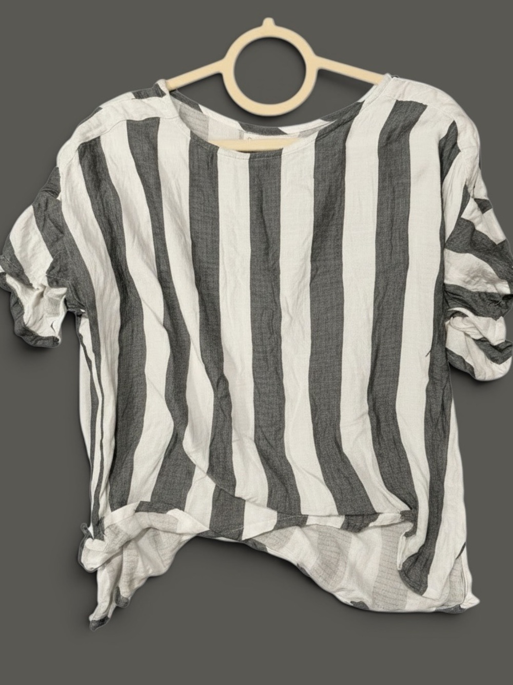 French Laundry Black and White Vertical Stripe Top